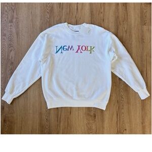 ★Assembly New York RAINBOW NEW YORK LOGO SWEATSHIRT White M★